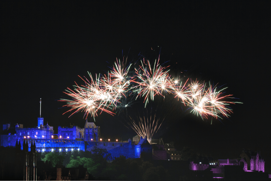 Edinburgh New Years fireworks