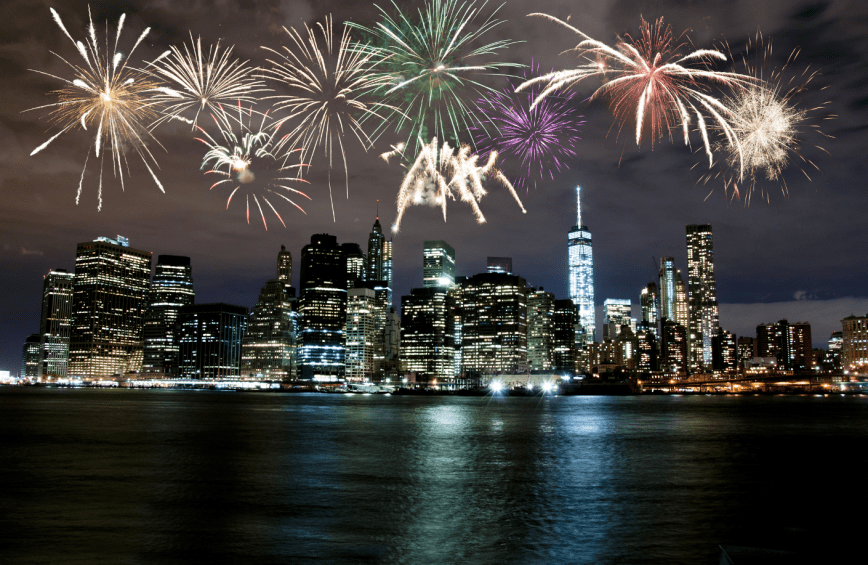 New York New Years fireworks