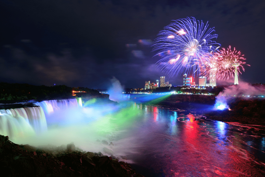 Niagara Falls New Years fireworks