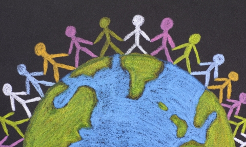 Group of people around the world