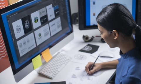 Artist creative designer illustrator graphic skill concept.